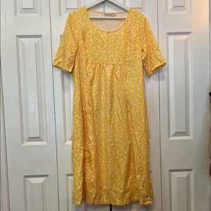 MISSLOOK Yellow Floral Women's Dress